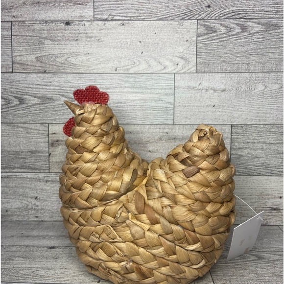 🌻 | SPRING Clearance Wicker Rattan Chicken Hen Spring Farmhouse Decor Rooster - Picture 1 of 3